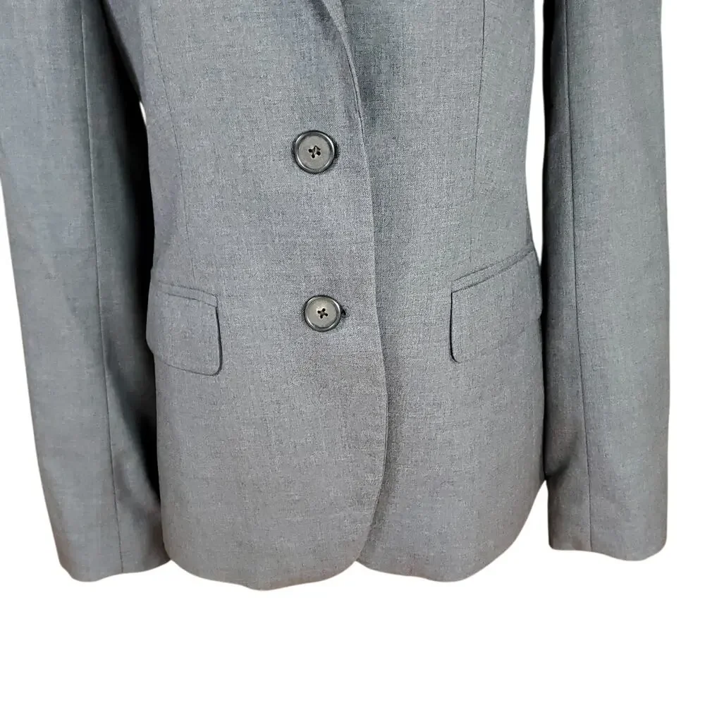 J. Crew Gray Preppy Ivy League Blazer Jacket Super 120s 100% Wool 23346 Sz 2